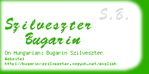 szilveszter bugarin business card